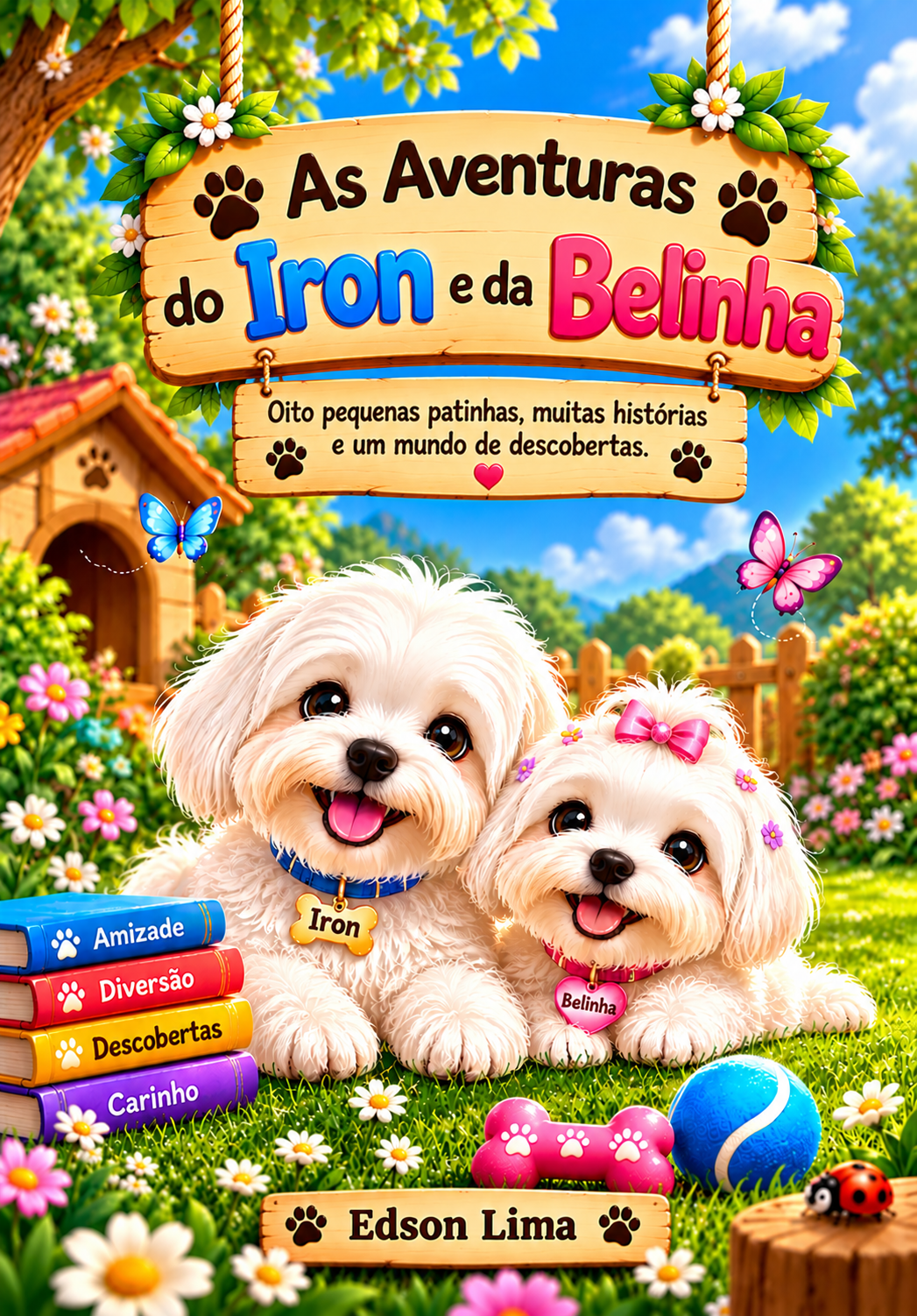 Capa ilustrada de As Aventuras do Iron e da Belinha